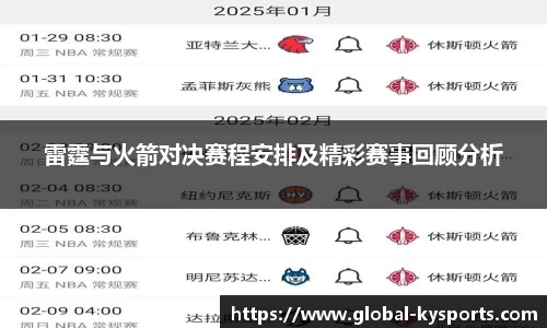 雷霆与火箭对决赛程安排及精彩赛事回顾分析